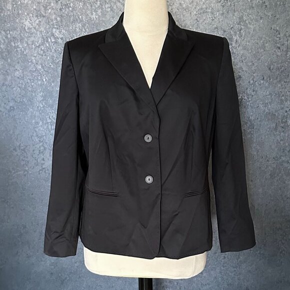 Tahari Cotton-Blend Two-Button Blazer Suit Jacket, Women's 18W - Picture 1 of 4